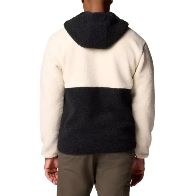 Columbia Backbowl™ II Remastered Full Zip Fleece Hoodie Velvet-feel Coat Men's Black White-1