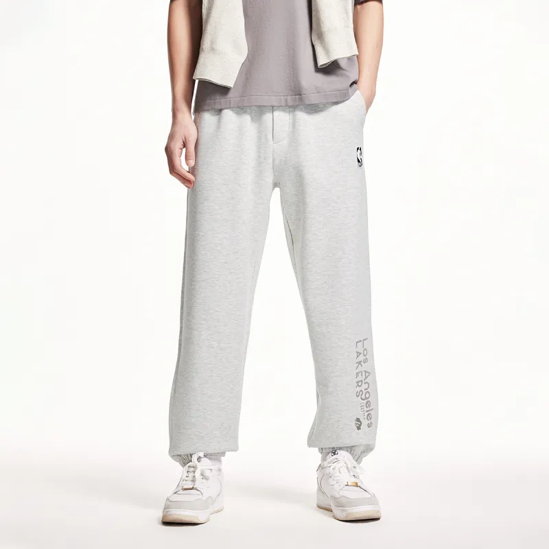 JACK JONES· x NBA Knitted Sweatpants Men's G01 Stone Gray Heather-4