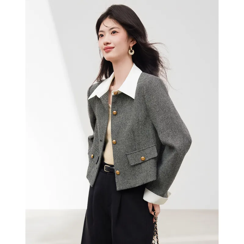 XINFEIYU Jackets Women's Black-2