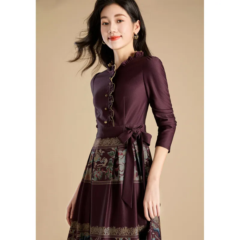 Mylan Spring, Fall Long Sleeved Dress Regular Women's Red Collection Brand, Stay Updated With Event Alerts-5