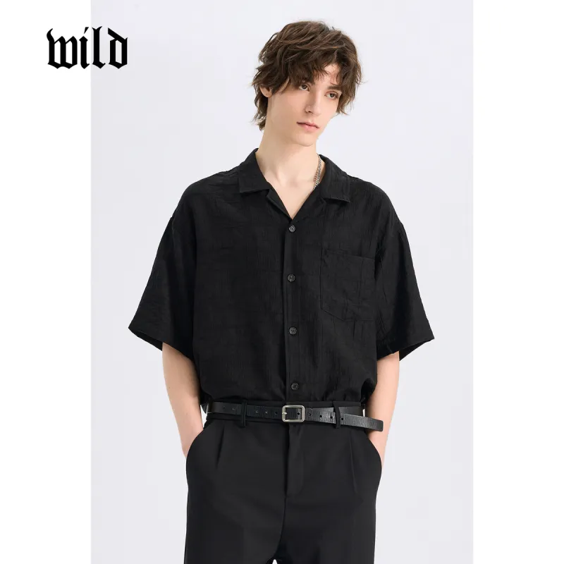WILD LEADER Shirts Men Mysterious Black[CW5158598]-4