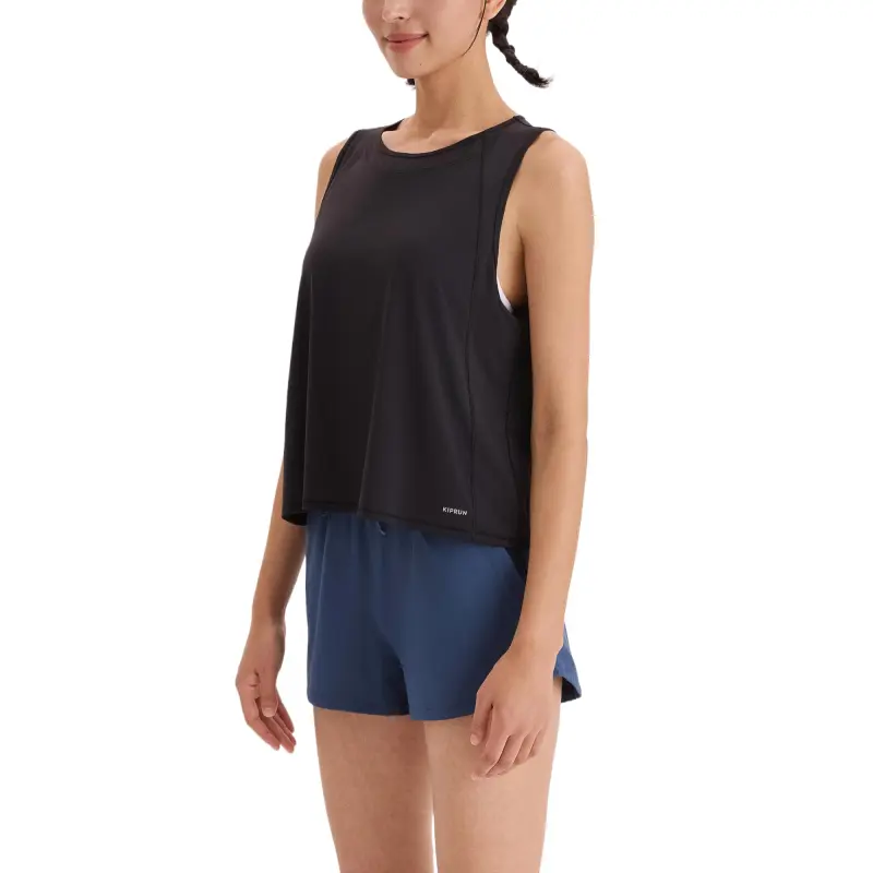 DECATHLON 500 Series Tank Tops Women's Smoky Black-3