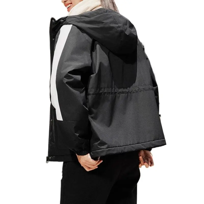 QIAODAN FW/AW24 Trench Coat Women's Black/Cream White-1