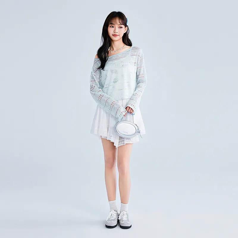 LEDIN Knitwear Women's Melt Ice Blue-3