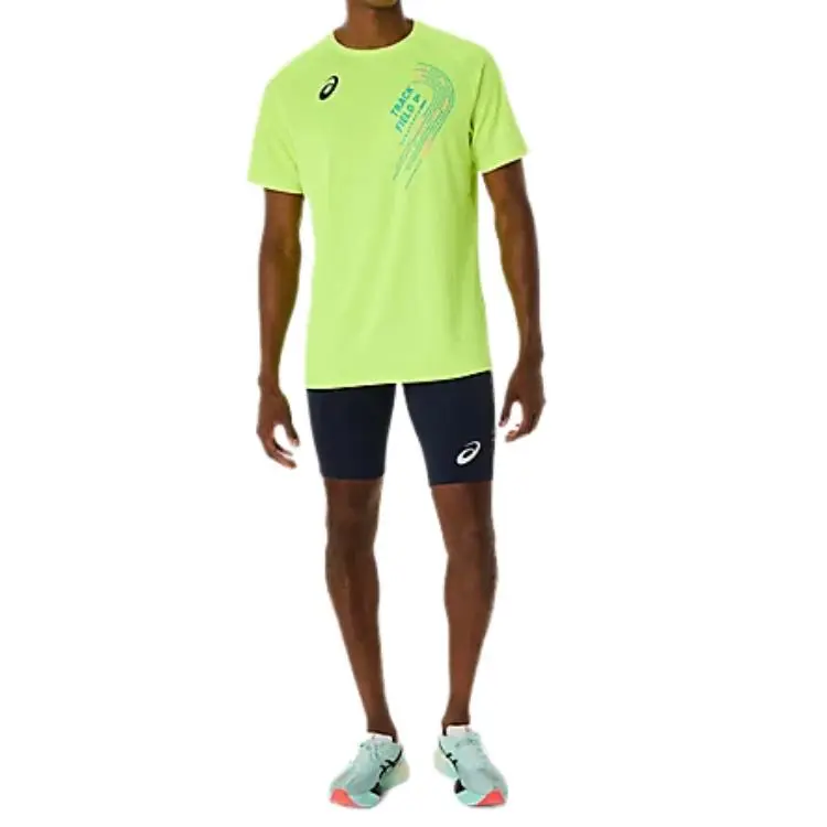 Asics Sports Shorts Men's Midnight Muddied Yellow-3