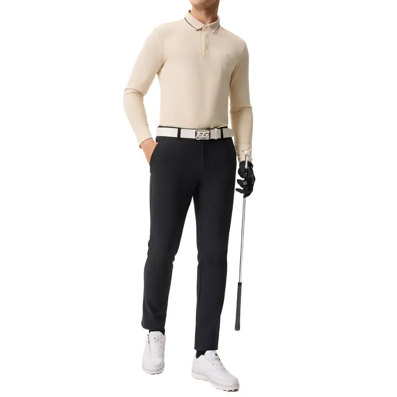 FILA Golf Series Polo Shirt Men's Brown Beige Khaki-2