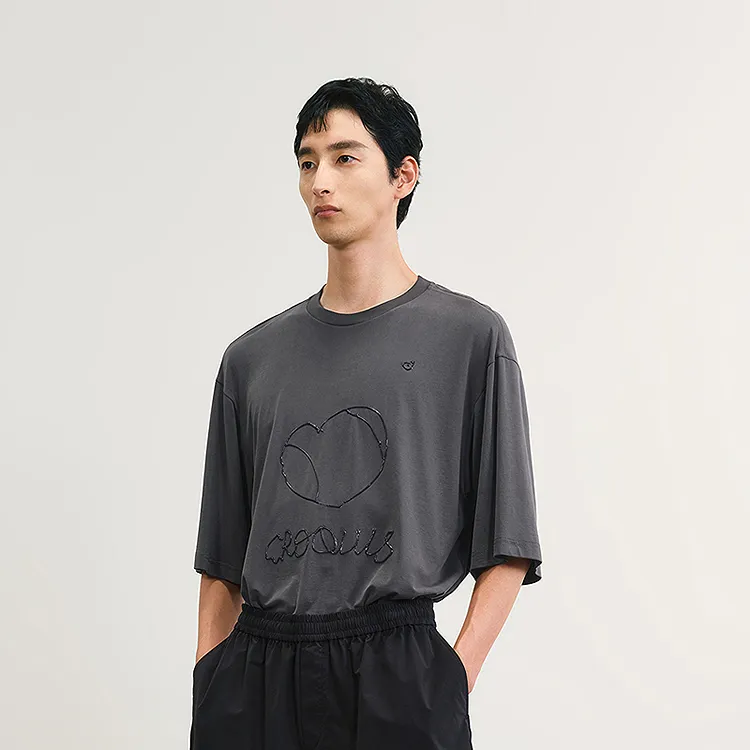 CROQUIS T Shirts Men 046 Cast Iron Gray-2