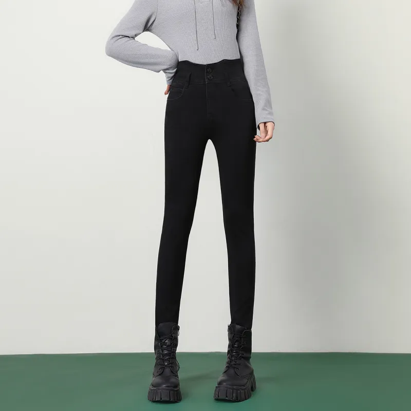 FAWENXIANGZI Jeans Women's Black-7