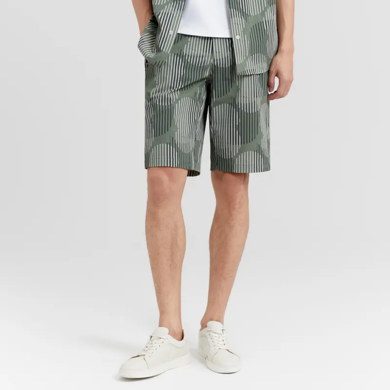 SUNDANCE Casual Shorts Men's Khaki Green-4