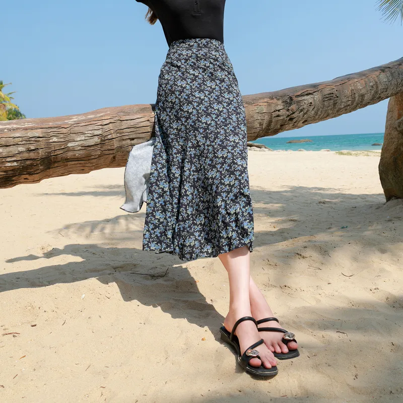 3COLOUR Casual Long Skirt Women's-9
