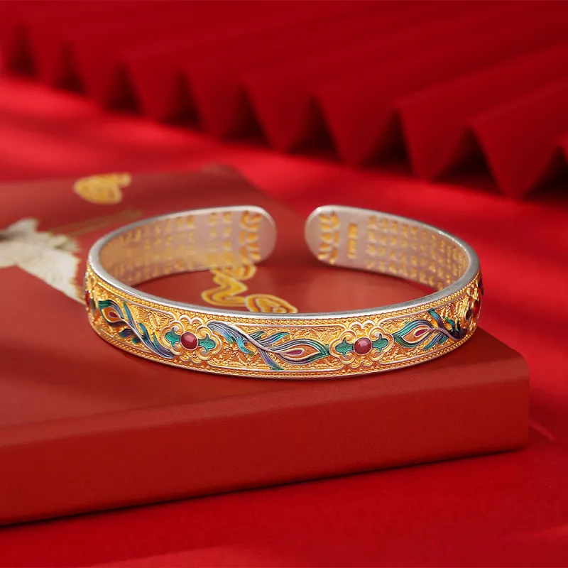 Golden Linmen 999 Fine Silver Bangles Unisex-2