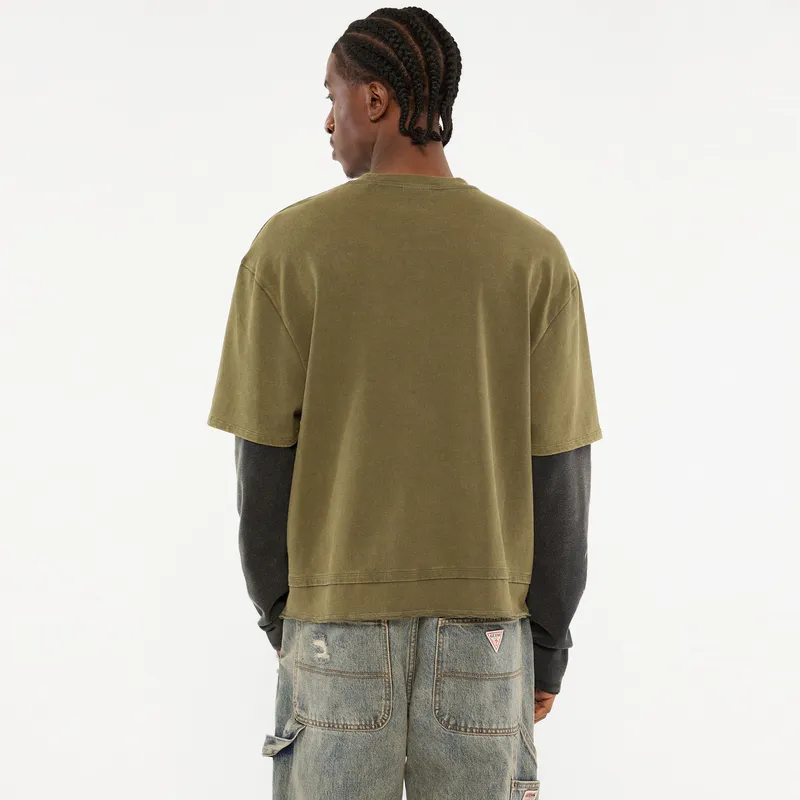 GUESS T-Shirt Men's F8P6-Dark Green-1