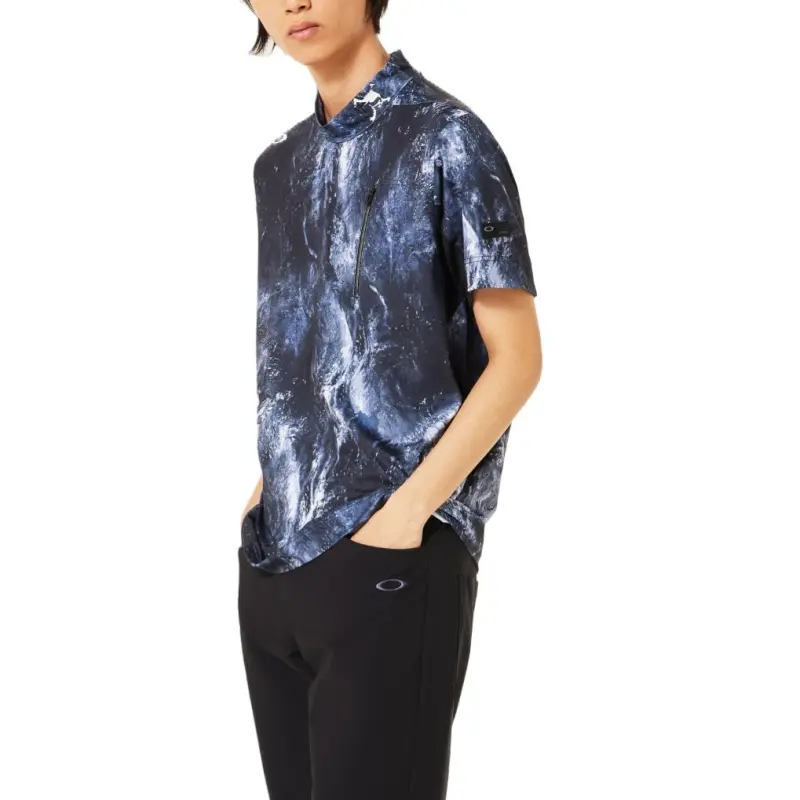 Oakley Skull Bold Omble Mock T Shirt Men's Black Print-5