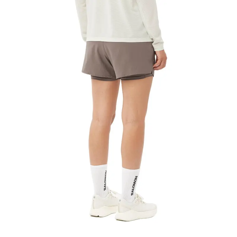 SALOMON SHAKEout CORE 2IN1 Casual Shorts Women's Iron Gray-1
