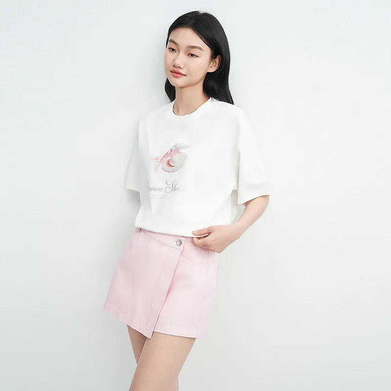 LEDIN T Shirt Women's Mist White-4