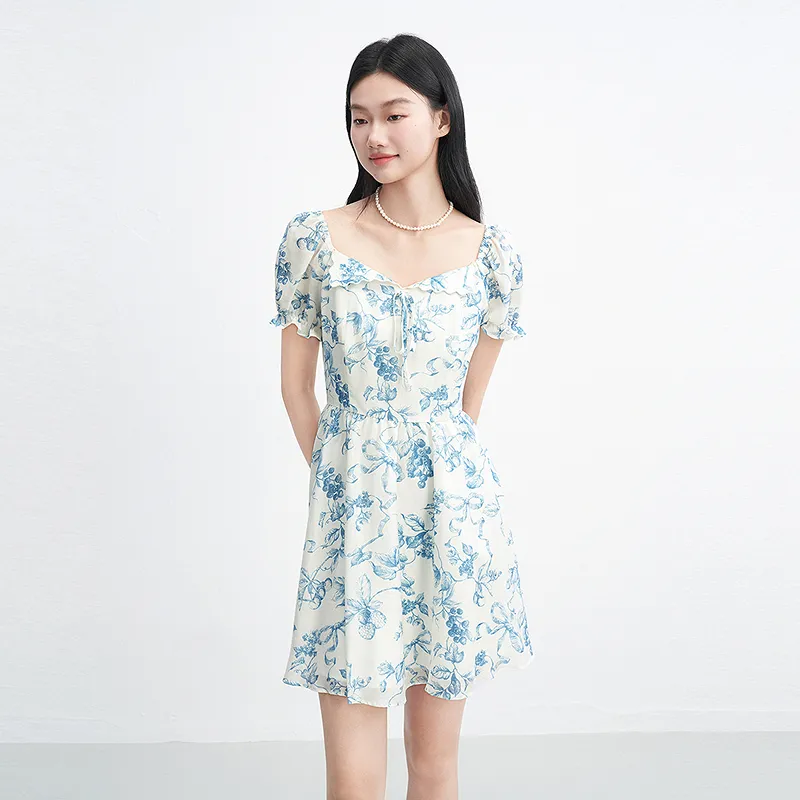 LEDIN Short Sleeved Dress Women's Sail Blue-2