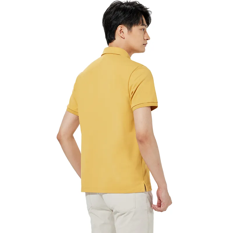 LESS IS MORE Polo Shirt Men's Earth Yellow Gray-1