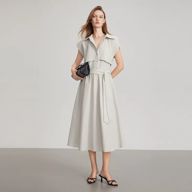 ELLE Short Sleeved Dress Women's-6