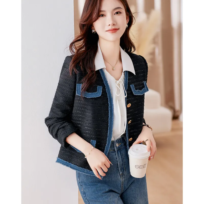Like The Age Of Water Velvet feel Coat Women's Black-4