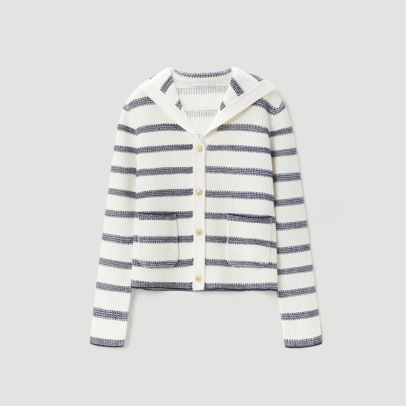 OVV Knitwear Women's Navy Blue Stripes A4-2