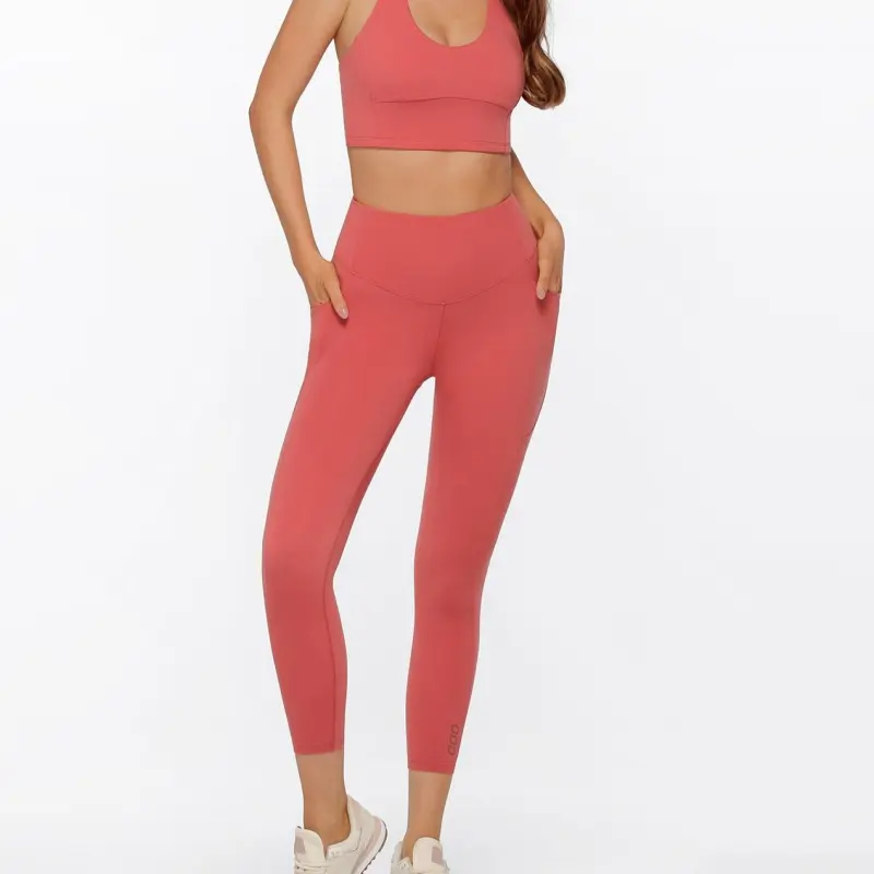 LORNA JANE Contour Support Ankle Biter Recycled Athletic Trousers Women's Pink-2