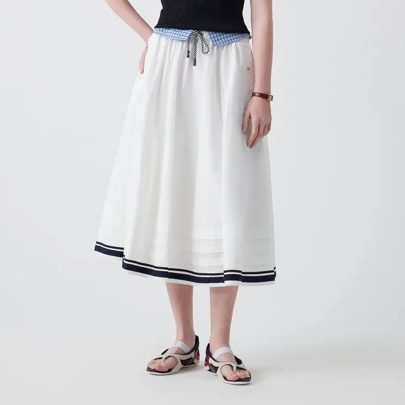 Teenie Weenie Casual Long Skirt Women's White-2