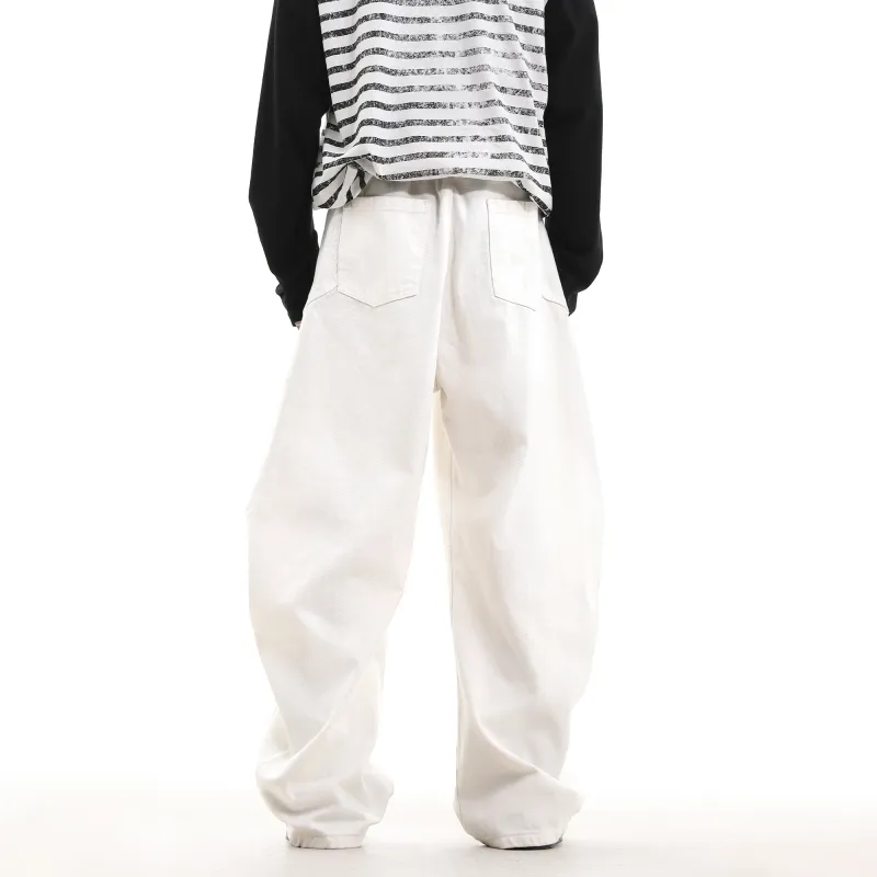 CUWU Casual Pants Unisex White-4