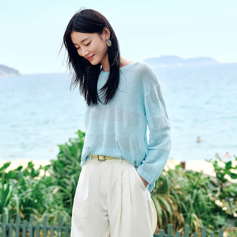 JZ. ANNAKRO Knitwear Women's Light Blue-5