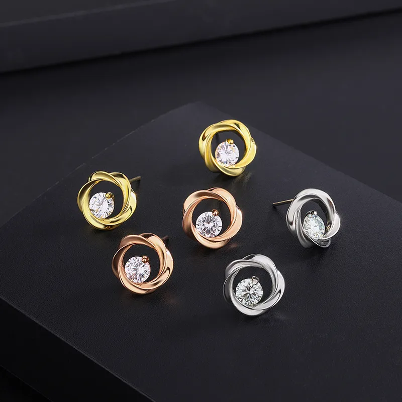 Happy tide Stud Earrings Women's-3