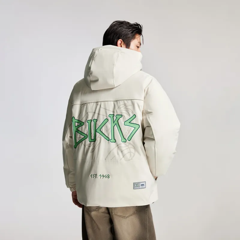 JACK JONES· x NBA Down Jacket Men's Moonlight Gray-3
