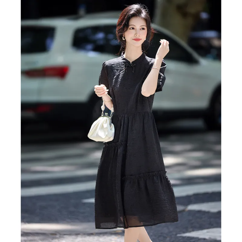 Still Quiet Short Sleeved Dress Women's-3