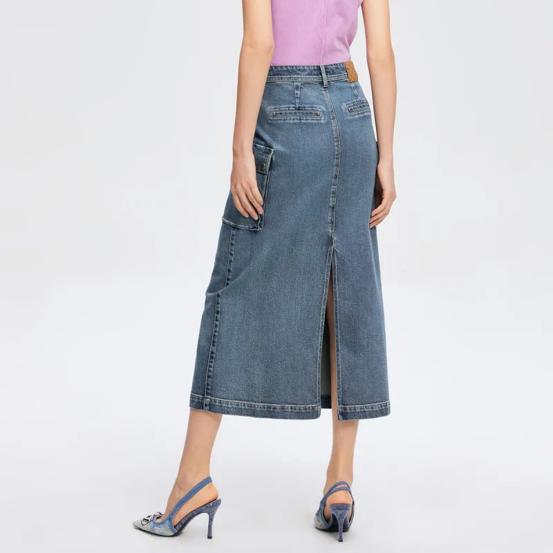 ONLY Denim Long Skirts Women's-11