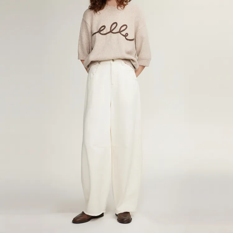 ELLE Casual Pants Women's White-4