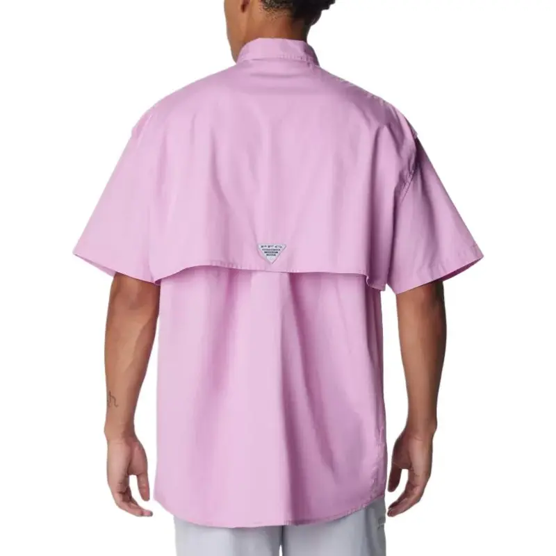 Columbia PFG Bonehead Short Sleeve Shirt - Tall Shirt Men's Pink-1