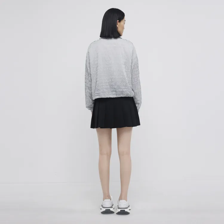 SHUIYUNJIAN Cropped Coat Women's Light Gray-5