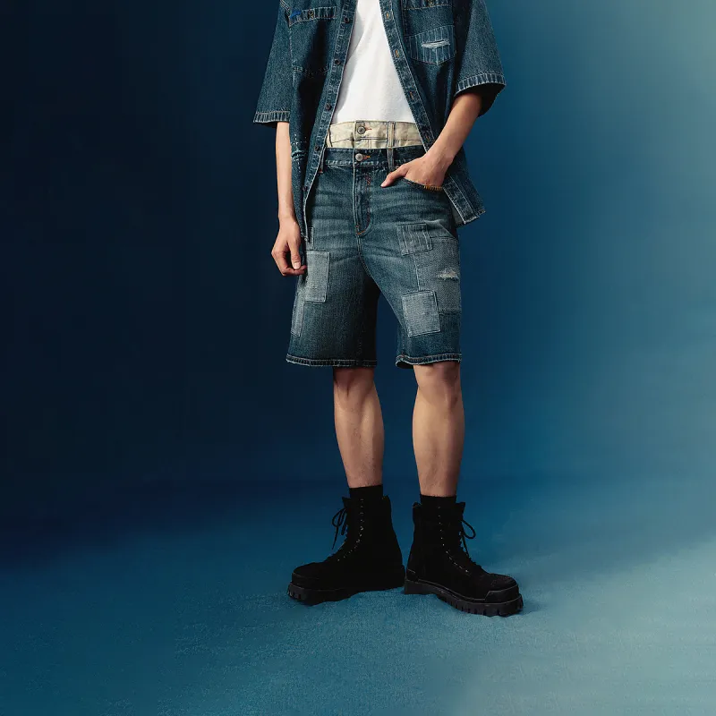 JACK&JONES Denim Shorts Men E42 Medium Denim Blue-2