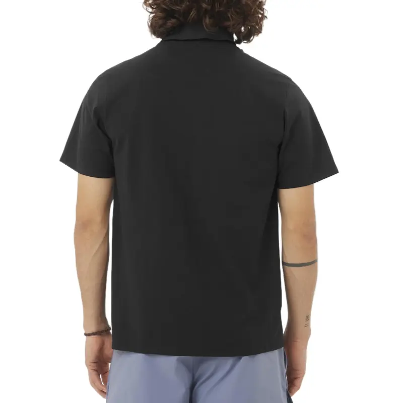 SALOMON Trackline Polo Shirt Men's Black-2