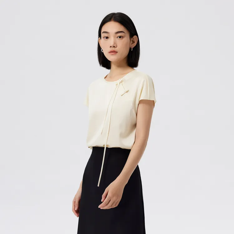 SHUIYUNJIAN Shirts Women's Beige Apricot-3