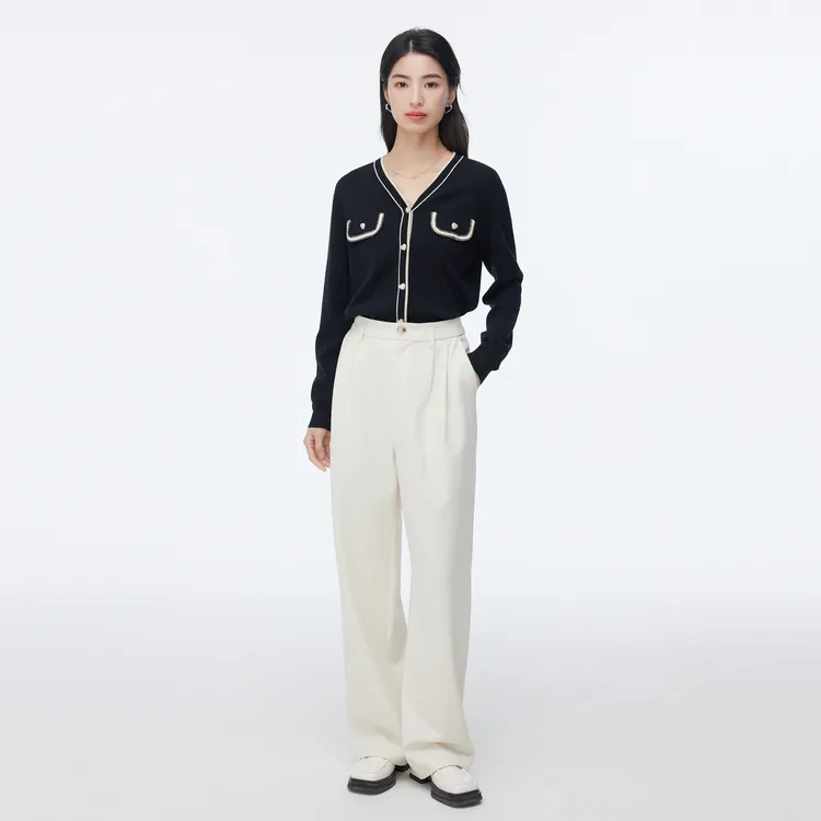 SHUIYUNJIAN Casual Pants Women's Ivory White-4