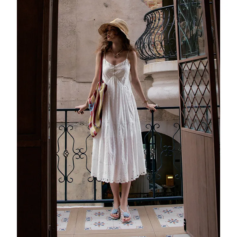ELF SACK Slip Dresses Women's Elegance White-4