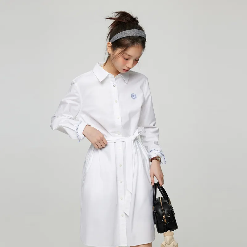 Teenie Weenie Long Sleeved Dresses Women's White-4