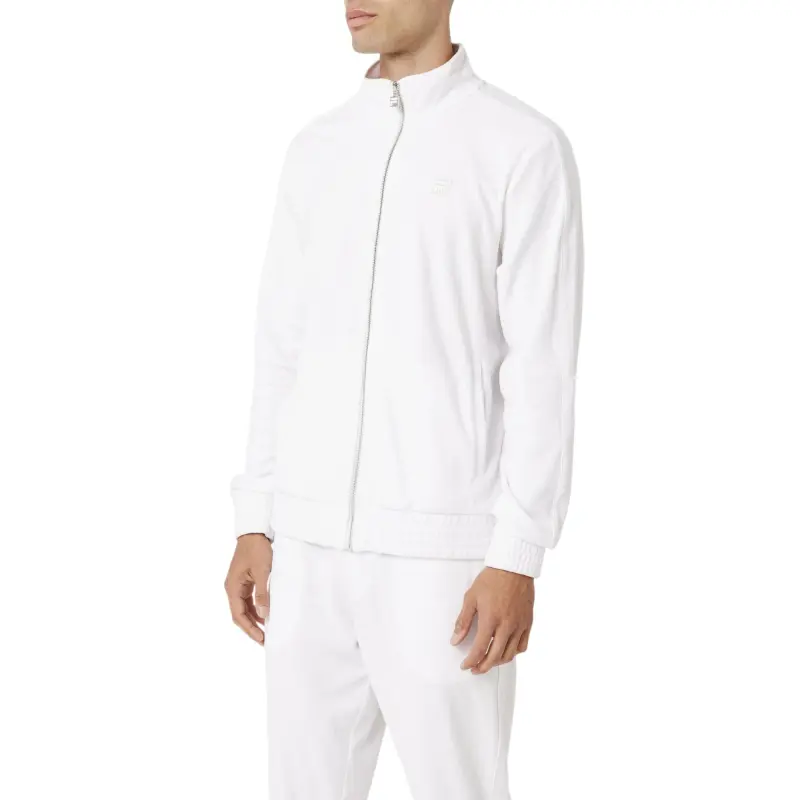 FILA Deverall Velour Jacket Jackets Coats Men's White 100-1