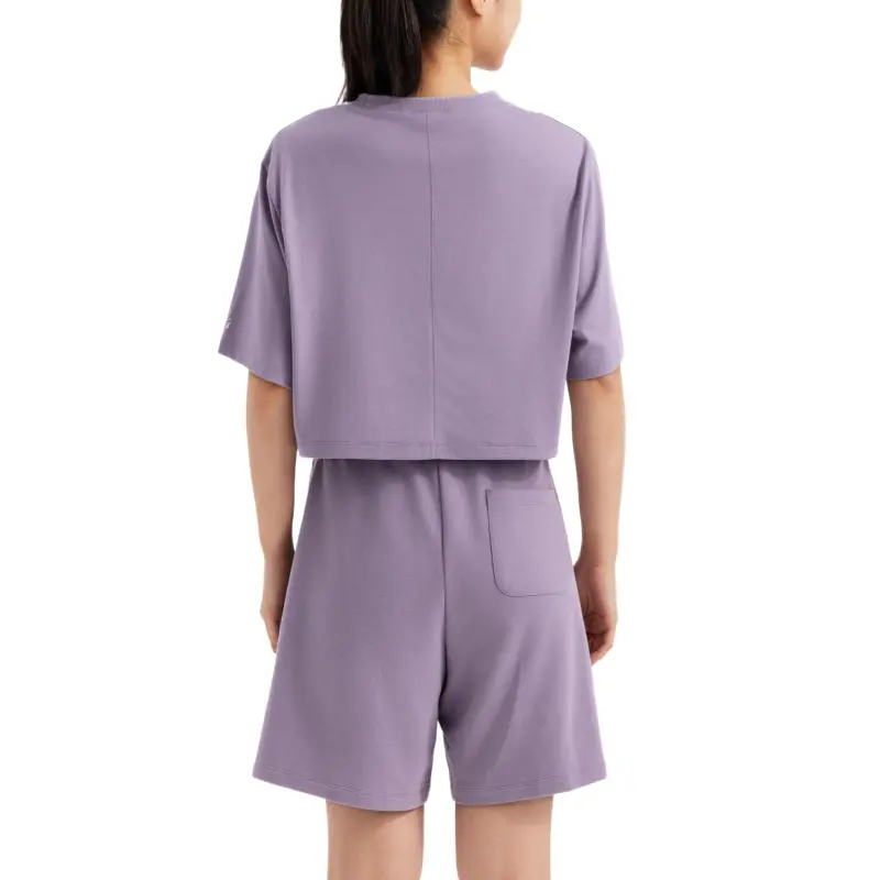 DECATHLON Drop Shoulder Sleeve T Shirt Women's Smokey Mauve-1