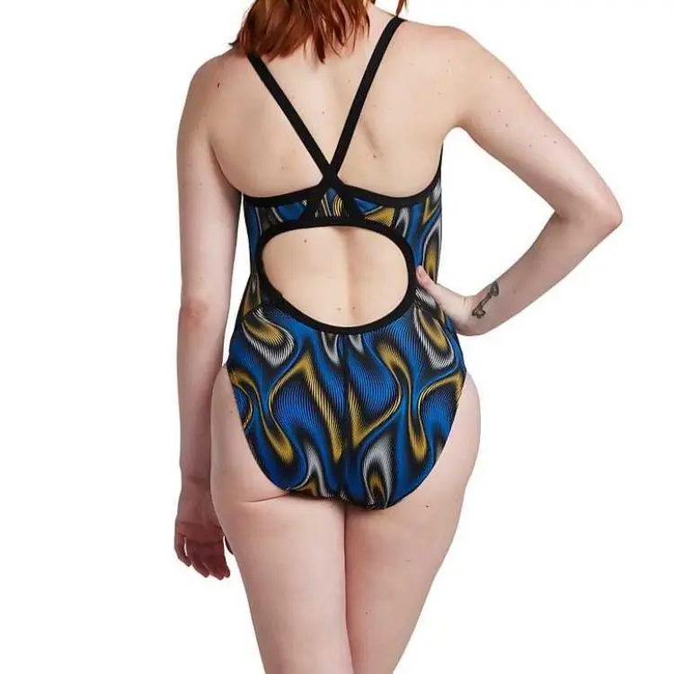 Speedo Purpose Flyback One Piece Blue One piece Swimsuit Women's-11