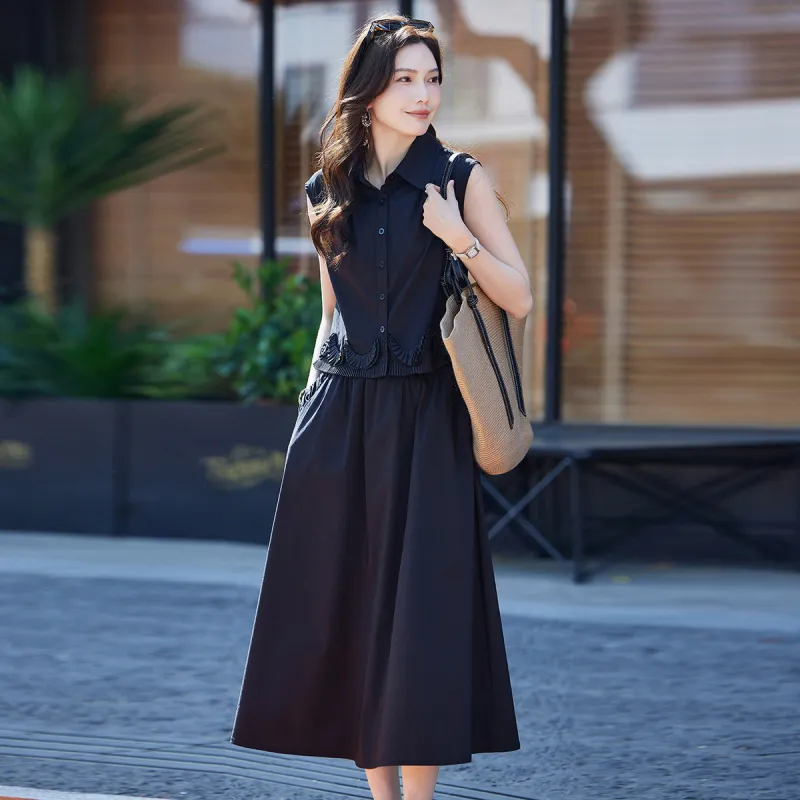 TERRE BLEUE Two Piece Skirt Sets Women's-5