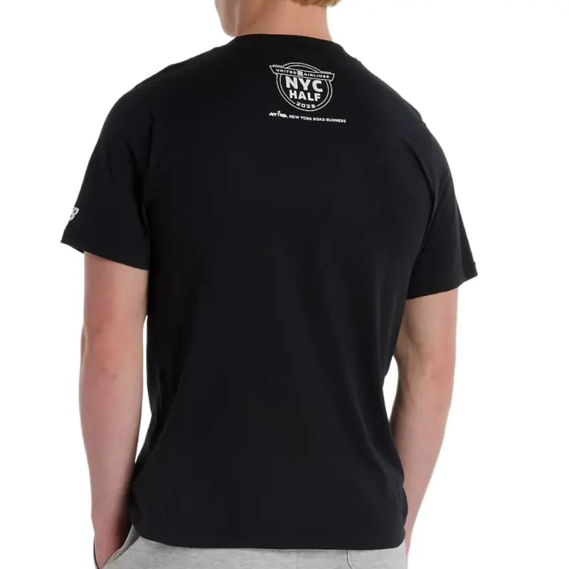 New Balance United Airlines NYC Half Graphic T Shirt T Shirt Men's Black-1
