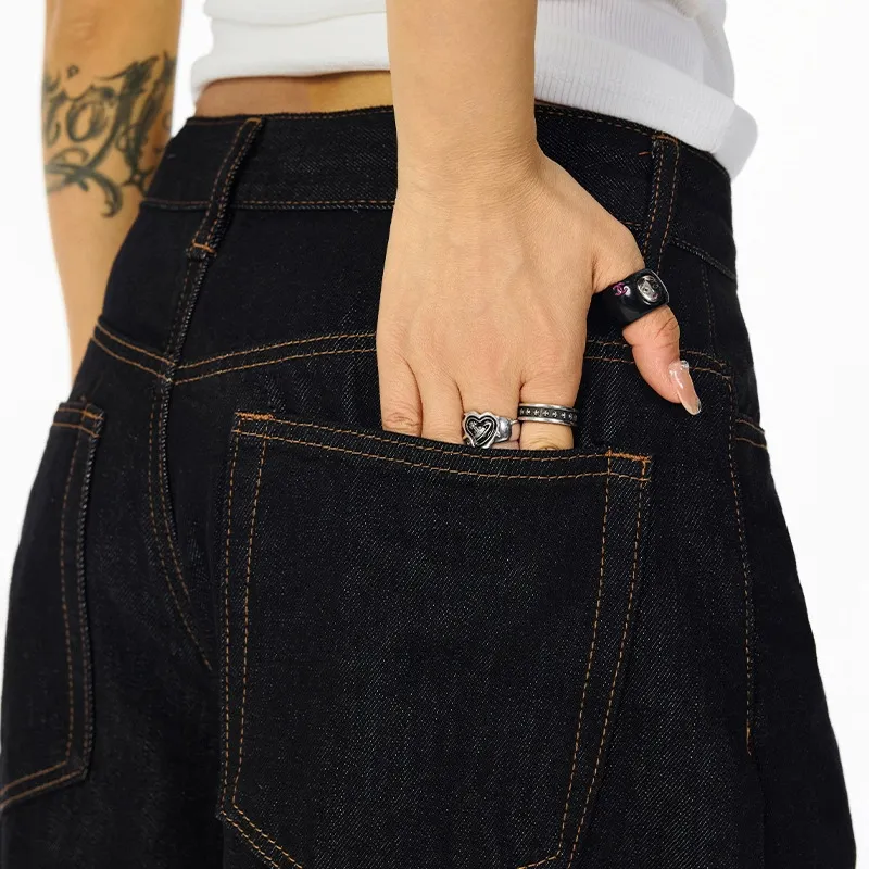 ZAVK Denim Shorts Women's Navy Blue[Seven Point]-5
