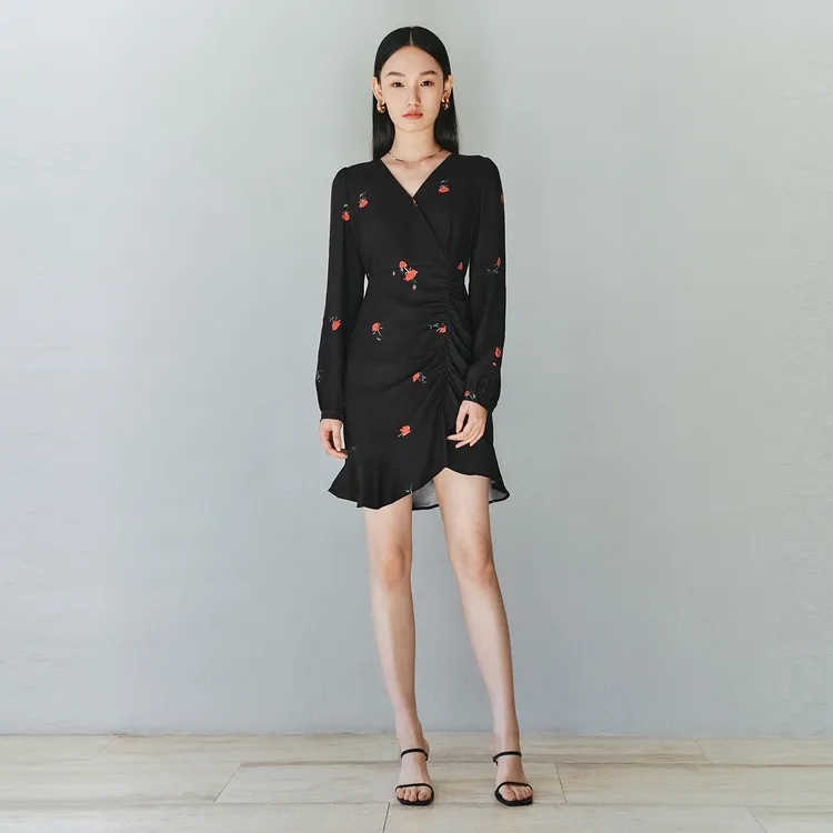 PEACEBIRD Long-Sleeved Dresses Women's Black-2