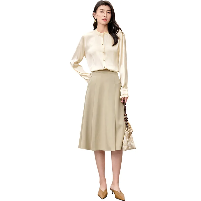 SENTUBILA Shirt Women's Apricot-2