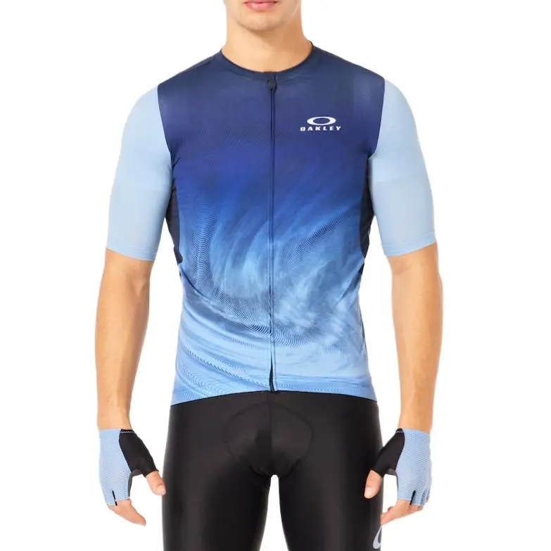Oakley Endurance Dazzle Camo Cycling Clothing Men's Gradient Swirl Blue/Light Blue-3
